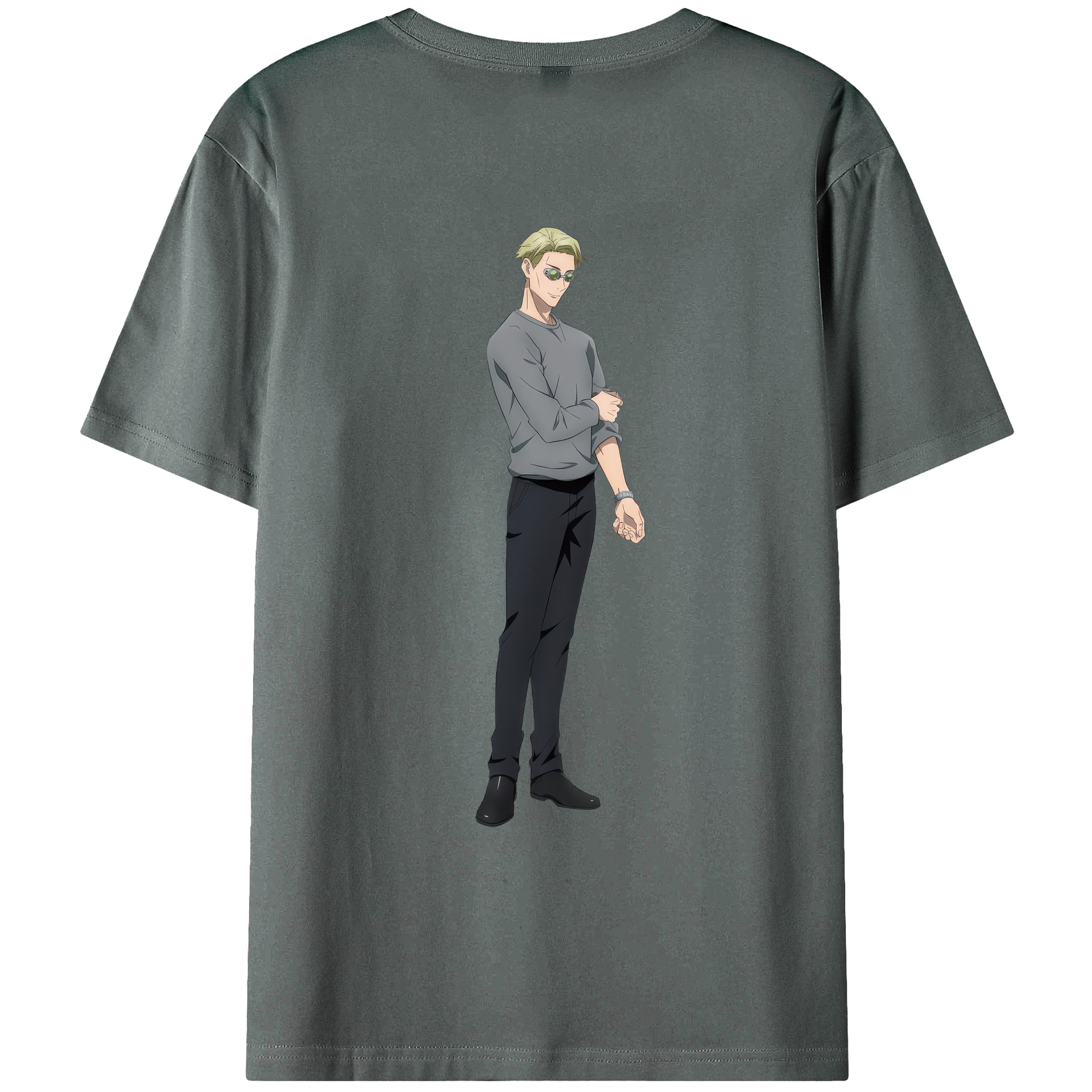 （画像用） 呪術廻戦 Jujutsu Kaisen 綿100％ メンズ半袖Tシャツ（バックプリント） 通気性